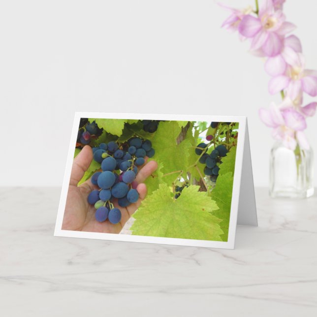 Carte Bassin de raisin rouge à la main (Orchidée)