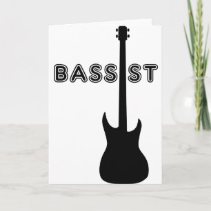 Carte Bassiste Silhouette