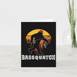 Carte Bassquatch pêche drôle de basse lac pêche à la lig