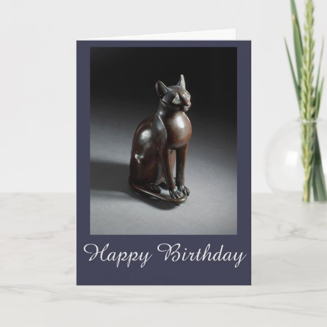 Carte Bast (Egyptian cat goddess) birthday (Devant)