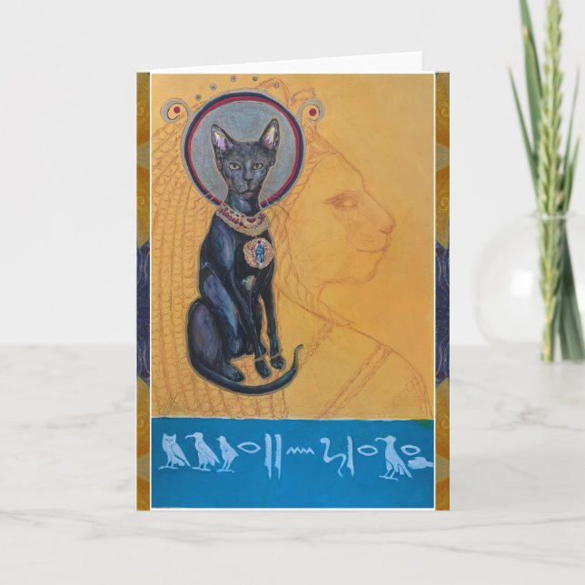 Carte Bastet Egypt Chat Goddess Maureen Girard (Devant)