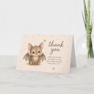 Carte Bat Baby Shower Thank You