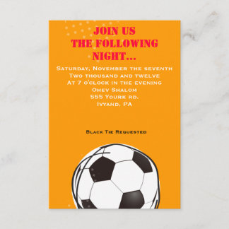 Carte Bat mitzvah à thème Retro SOCCER