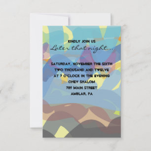 Carte Bat mitzvah de soirée TORAH Bar PEINTE