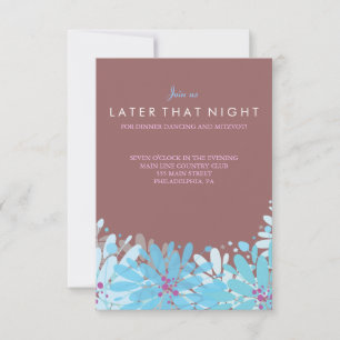 Carte Bat mitzvah FLEURS BLEUES KINDA
