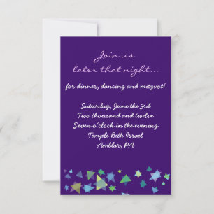 Carte Bat mitzvah Invitation de l'arbre de vie