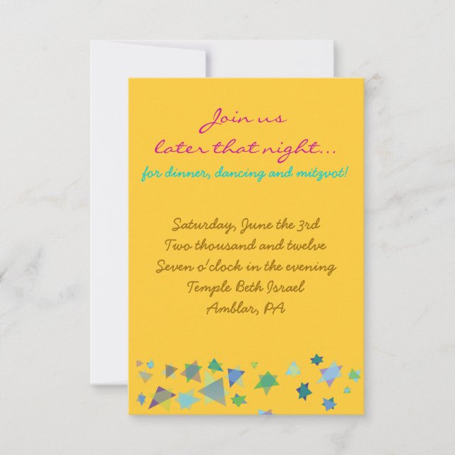 Carte Bat mitzvah Invitation de l'arbre de vie (Devant)