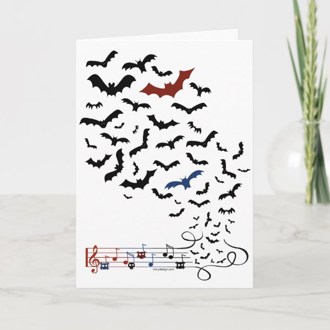 Carte Bat Music Design 2 (Devant)