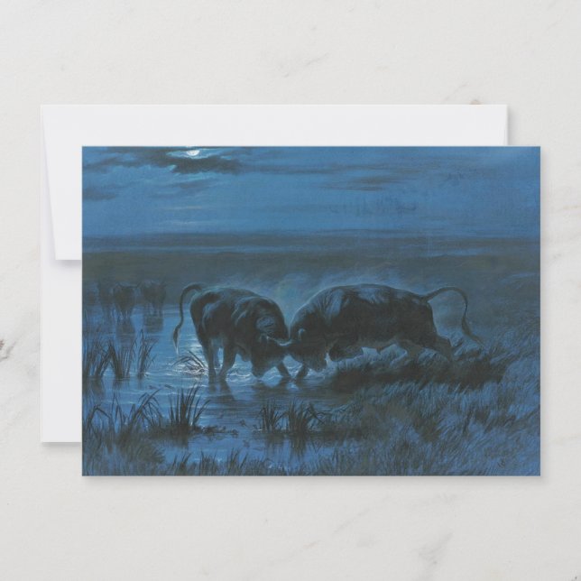 Carte Bataille au clair de lune (Bataille de buffles d'e (Devant)
