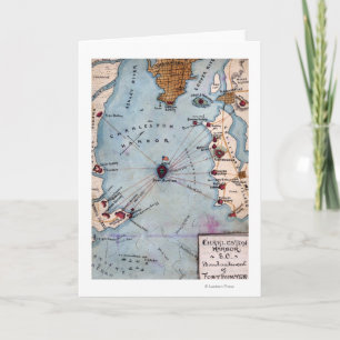 Carte Bataille de fort Sumter - guerre civile