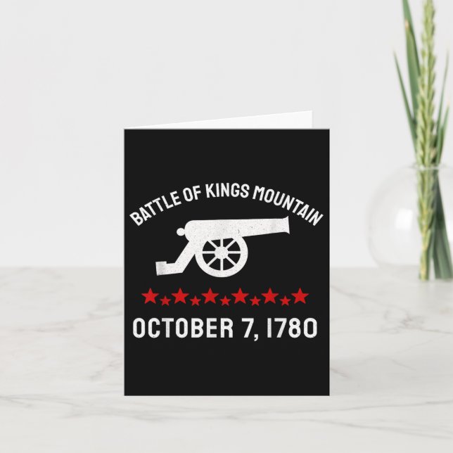 Carte Bataille De Kings Mountain Révolution révolutionna (Devant)