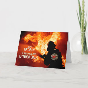Carte Bataillon des pompiers Chef des pompiers Anniversa
