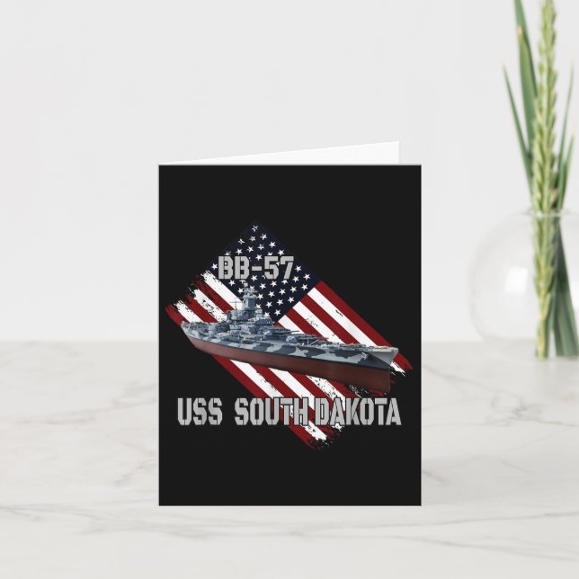 Carte Bataillon Uss South Dakota Bb-57 &amp; Combat War (Devant)