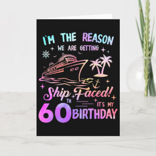 Carte Bateau à 60 ans croisière d'anniversaire 60 ans cr