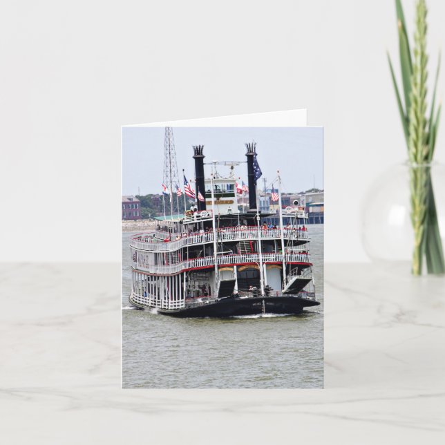 Carte Bateau à  vapeur sur le fleuve Mississippi (Devant)