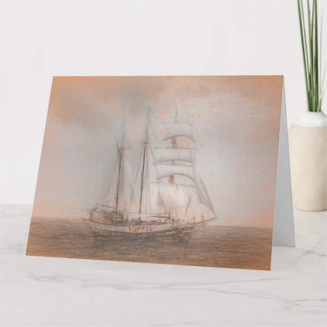 Carte Bateau à voile Atlantis da Vinci (Devant)