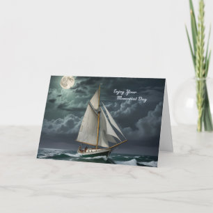 Carte Bateau à voile de nuit pour le Memorial Day