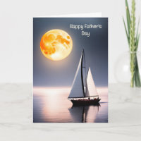 Bateau À Voile fête des pères En Lumière Lune