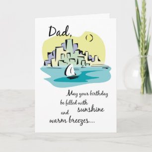 Carte Bateau à voile Papa Cité Anniversaire