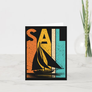 Carte Bateau à voile vintage équipage nautique propriéta
