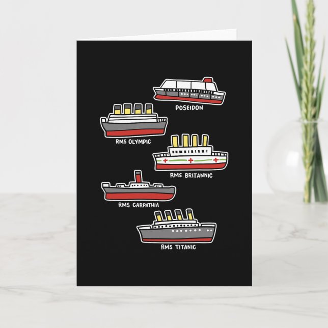 Carte Bateau de croisière célèbre Rms Titanic Britanic P (Devant)