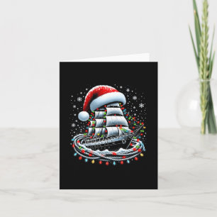 Carte Bateau De Croisière De Noël Entouré B