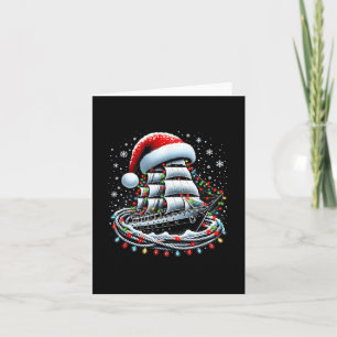 Carte Bateau De Croisière De Noël Entouré B