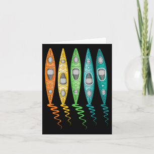 Carte Bateau de kayak coloré Voyage en rivière extérieur