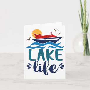 Carte Bateau de Lake Life Bonjour Vibes été Vacay d'été