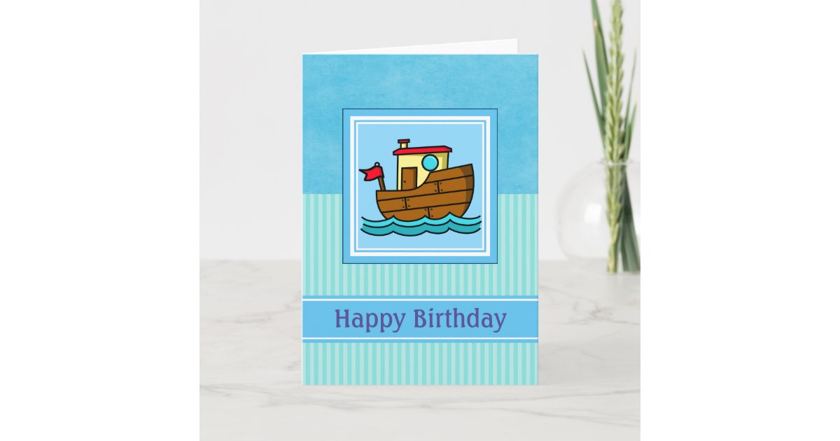 Carte Bateau De Traction Subite De Joyeux Anniversaire Zazzle Fr Carte Bateau De Traction Subite De Joyeux Anniversaire Zazzle Fr