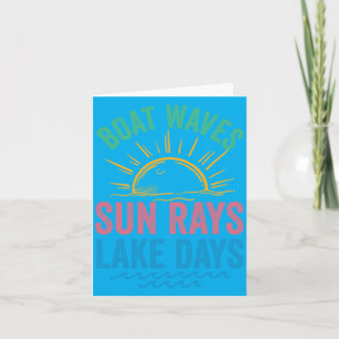 Carte Bateau d'homme Vagues Rayons de soleil Jours de la