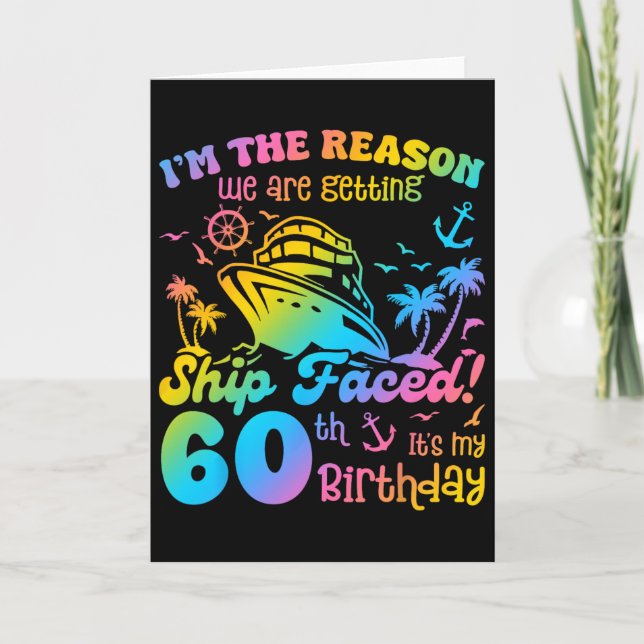 Carte Bateau face à c'est mon 60e anniversaire Croisière (Devant)