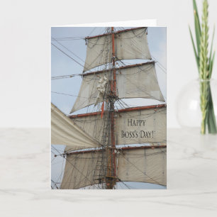 Carte Bateau grand du jour du patron heureux