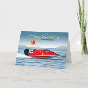 Carte Bateau haute performance pour les 50 ans de papa
