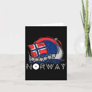 Carte Bateau Norwegian Drapeau Norvège Viking Navire Pri