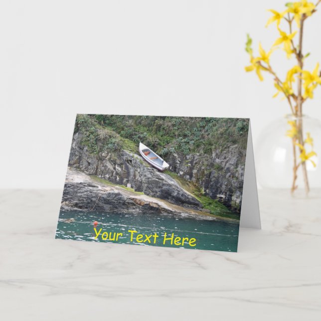 Carte Bateau Personnalisable en Cornouailles (Fleur jaune)