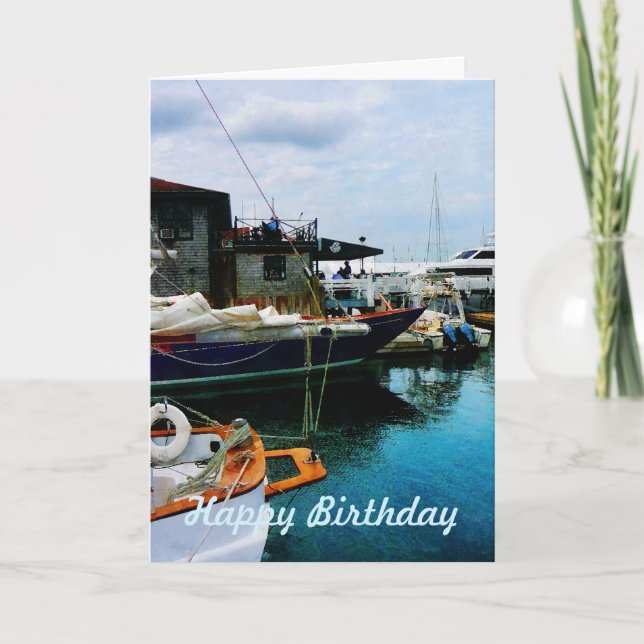 Carte Bateaux à quai à Newport RI (Devant)