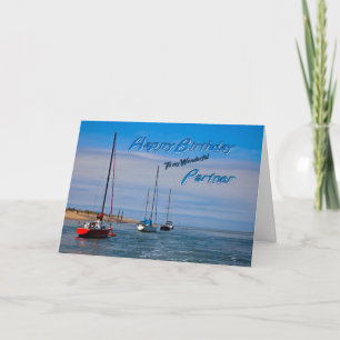 Carte Bateaux à voile à l'anniversaire d'ancrage pour pa