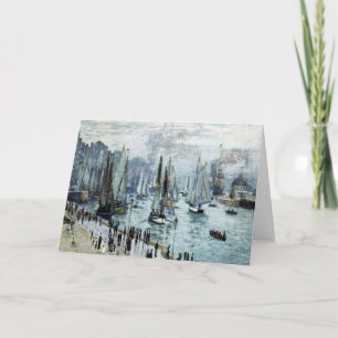 Carte Bateaux de pêche Claude Monet quittant le port