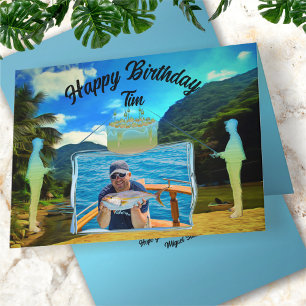 Carte Bateaux de pêche de la rivière Birthday 0344