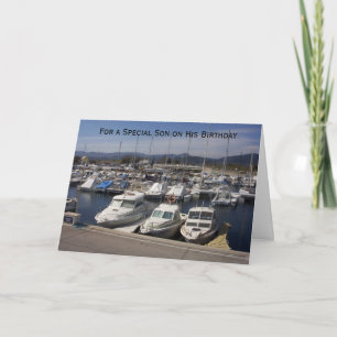 Carte Bateaux Fils Personnalisé Anniversaire