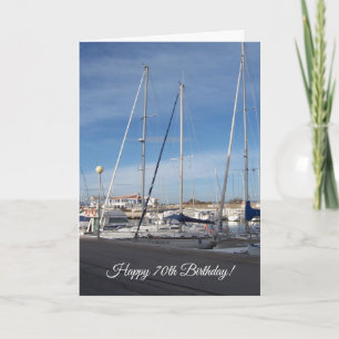 Carte Bateaux Personnalisés 70e anniversaire