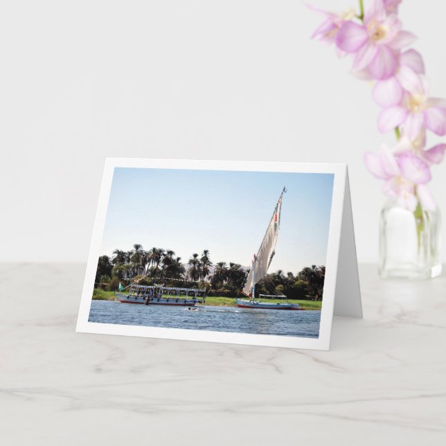 Carte Bateaux sur le Nil, Louxor (Orchidée)