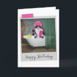 Carte Bathtime Calico Cat Funny Birthday Card<br><div class="desc">Éclairez tout amoureux des chats anniversaire avec ce félin fantaisiste et amusant !</div>