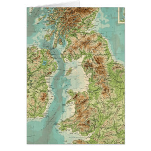 Carte bathyorographique des îles britanniques