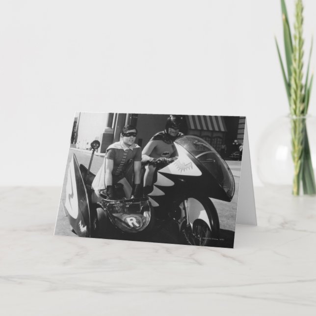 Carte Batman and Robin in Batcycle (Devant)
