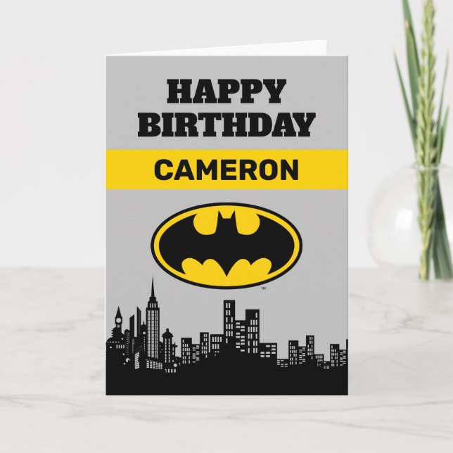 Carte Batman - Gotham City | Anniversaire (Devant)
