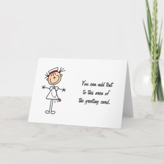 Carte Bâton blanc femelle Figure Infirmière 2 Cadeaux