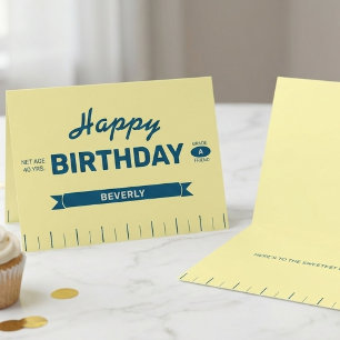 Carte Bâton de Beurre Personnalisé Jaune Joyeux Annivers