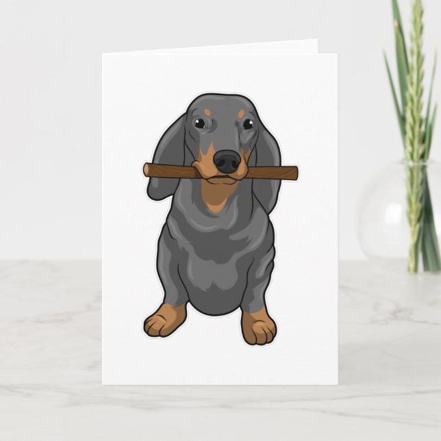 Carte Bâton de Dachshund (Devant)
